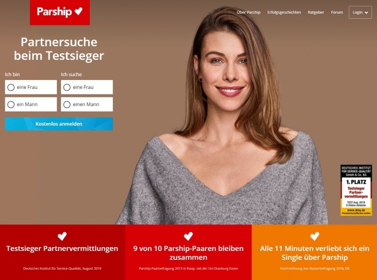 Ist Parship kostenlos? Hier Parship kostenlos testen! kostenlose singleborse parship