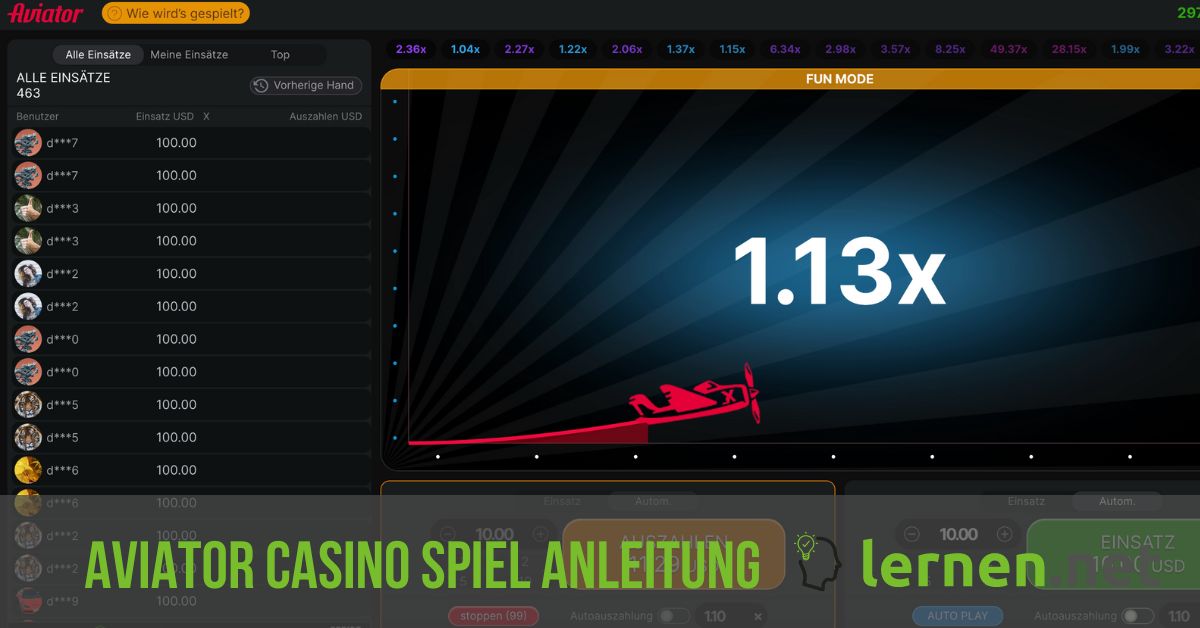 Aviator Spiel Anleitung